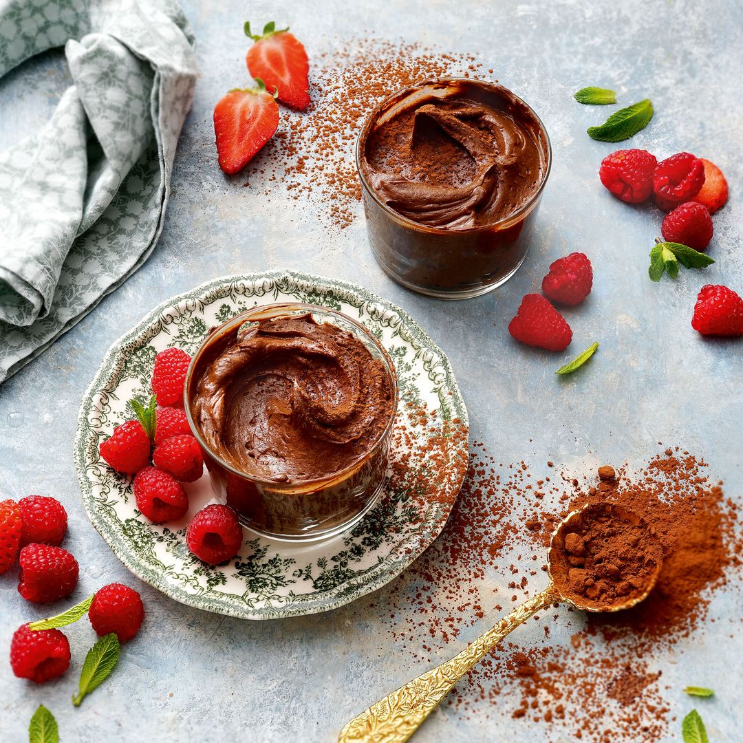 Mousse de chocolate con aguacate