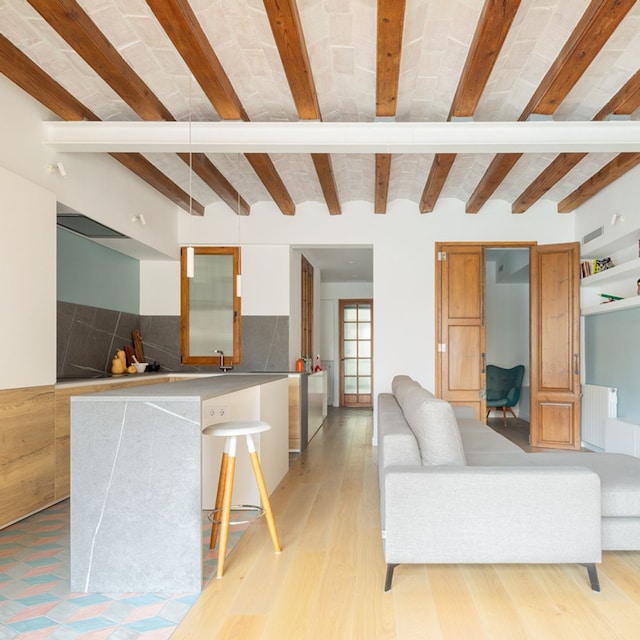 Cocina y salón comparten ambiente