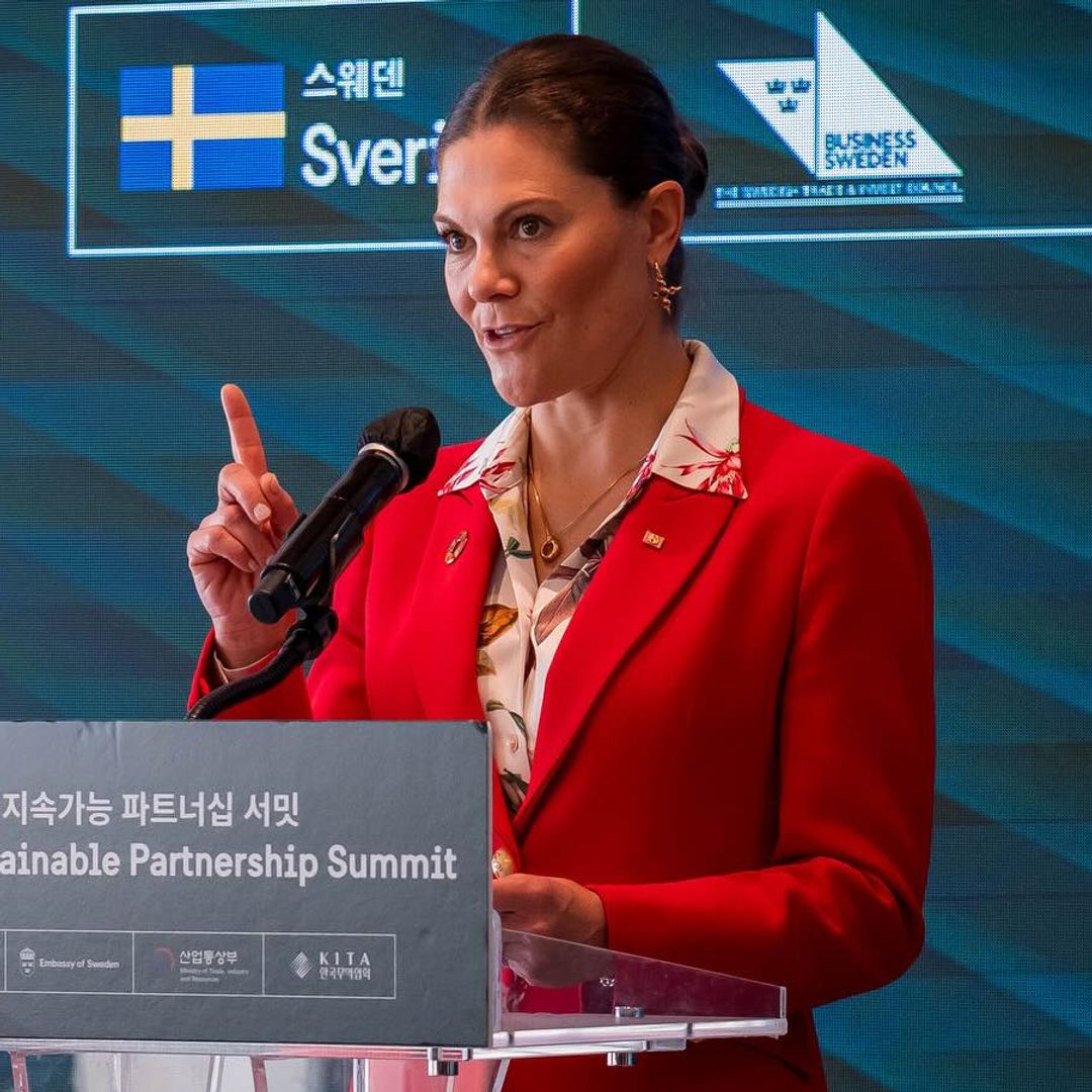 Victoria de Suecia y la reina Letizia, unidas por un traje español a 10.000 kilómetros de distancia