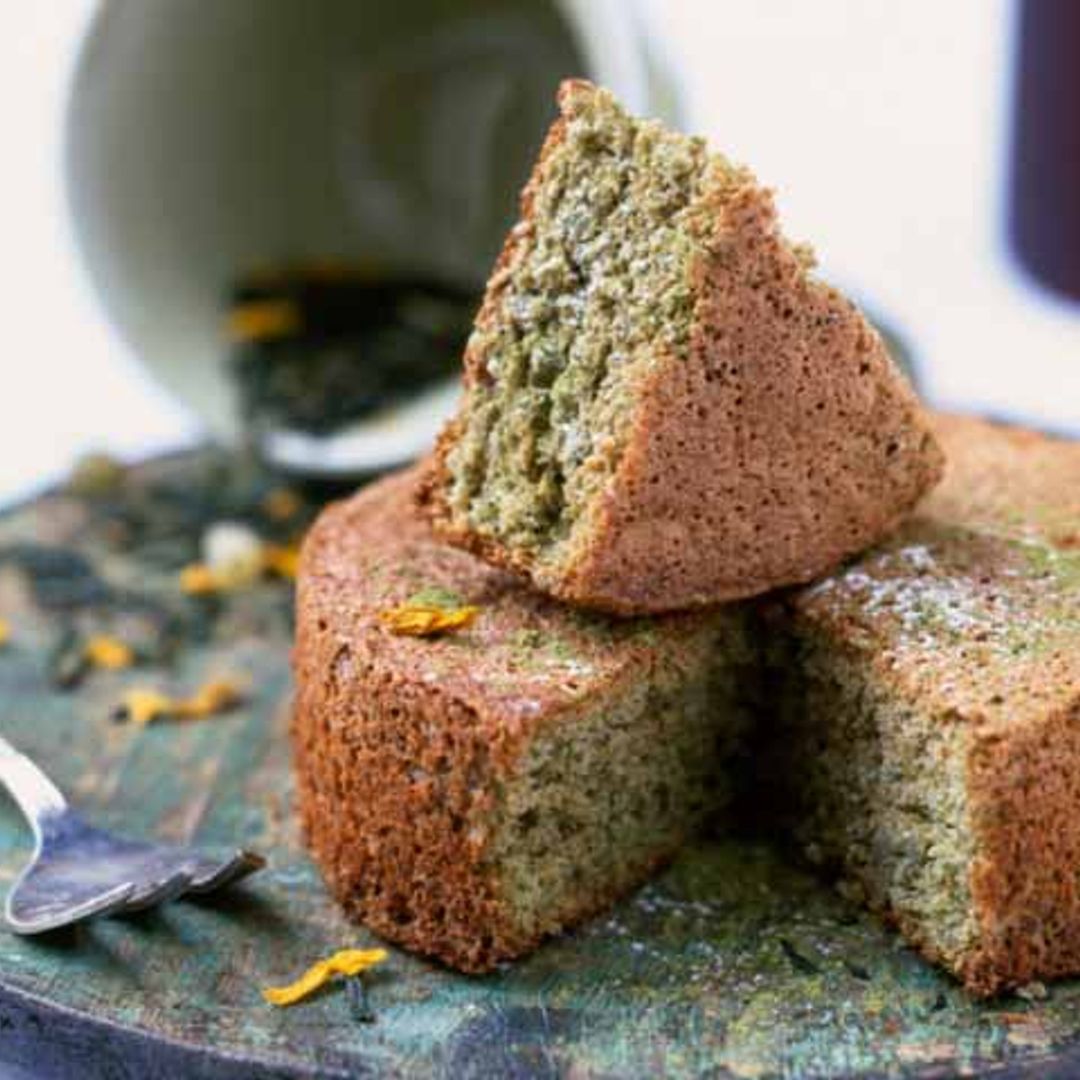 Bizcocho de té verde