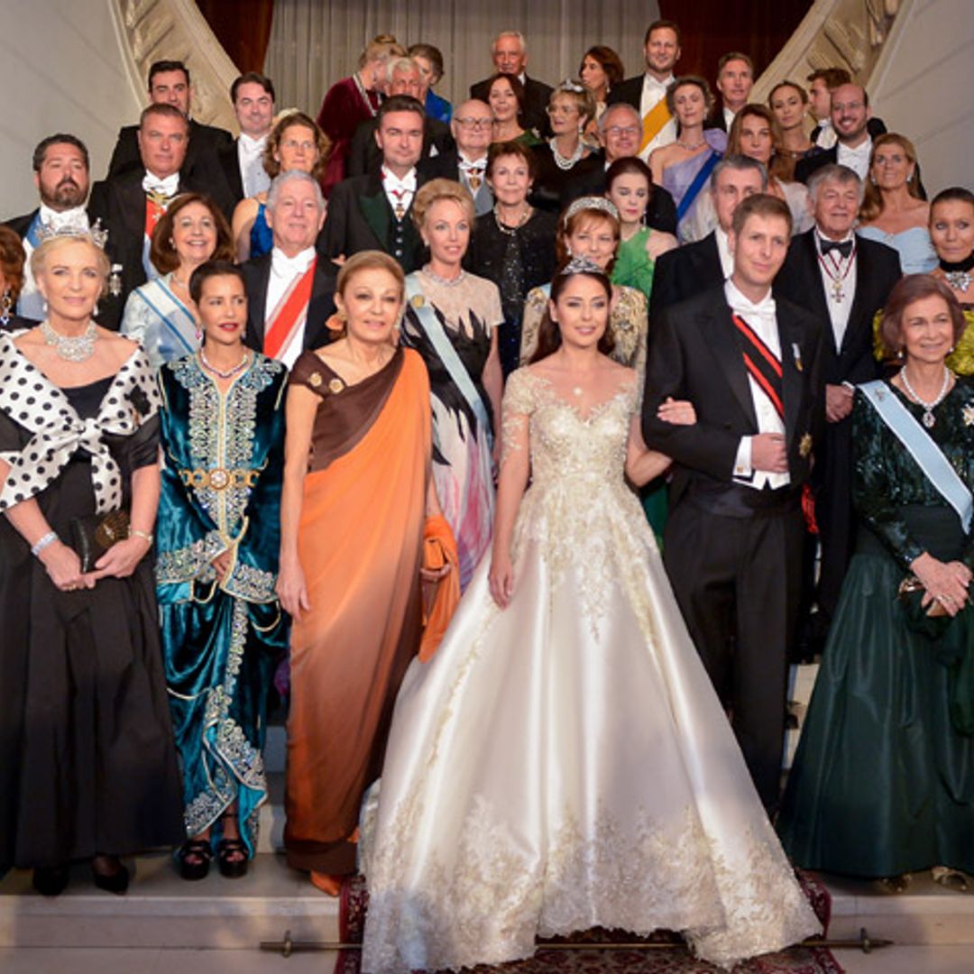 La reina Sofía asiste a la cena de gala con motivo de la boda del príncipe Leka de Albania y Elia Zaharia