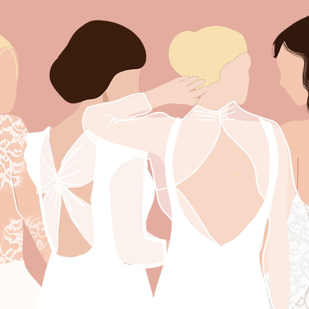 Las espaldas de novia más bonitas están en nuestra guía ilustrada