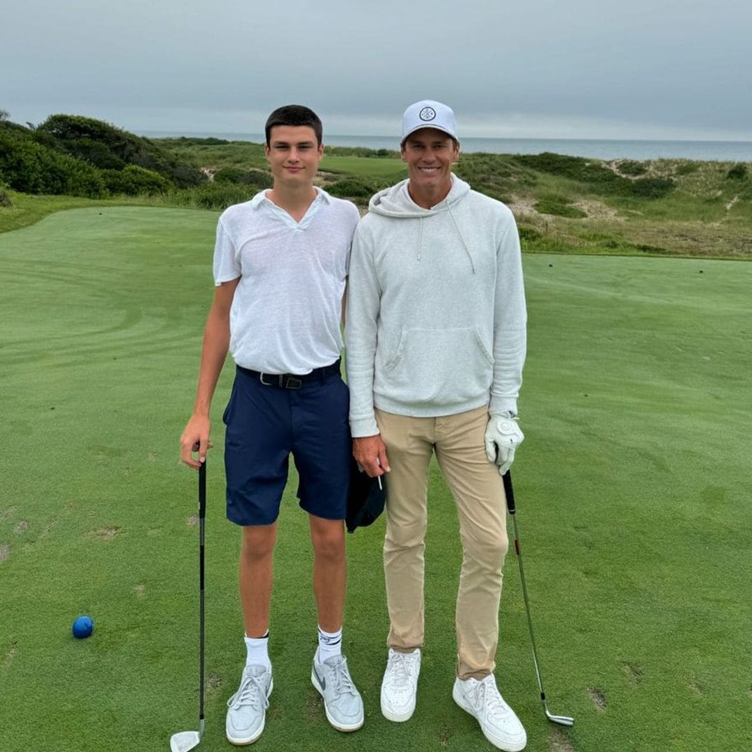 Tom Brady con su hijo Jack