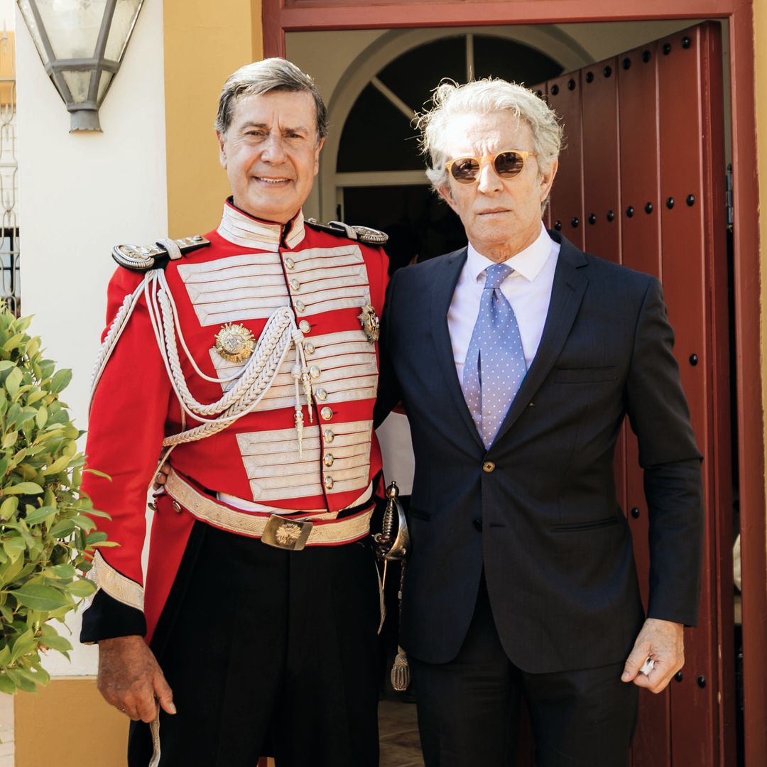 El duque de Arjona con el duque viudo, Alfonso Diez
