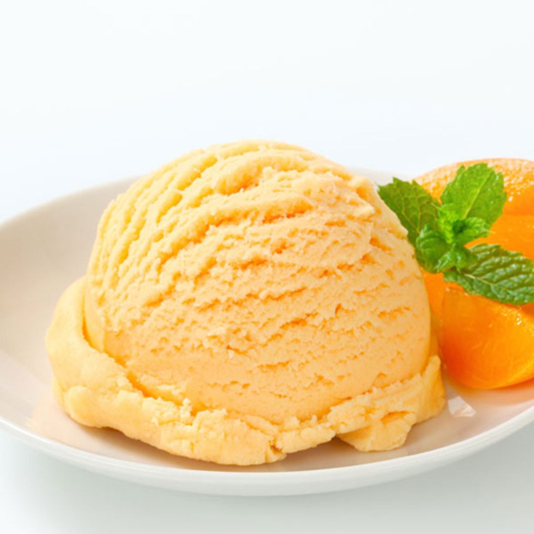 Helado de melocotón