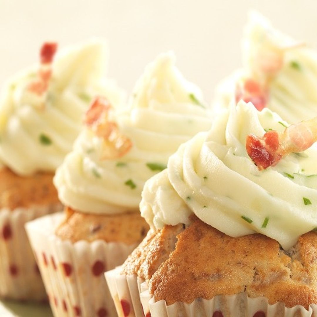 'Cupcakes' de jamón ibérico con 'topping' de puré de patata