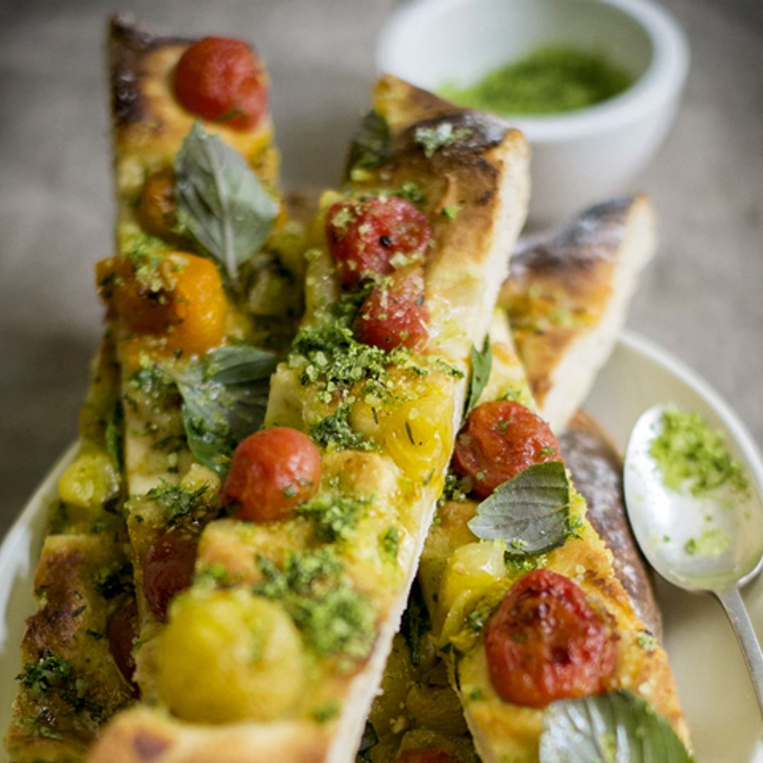 'Mini pizzas' de tomates cherry