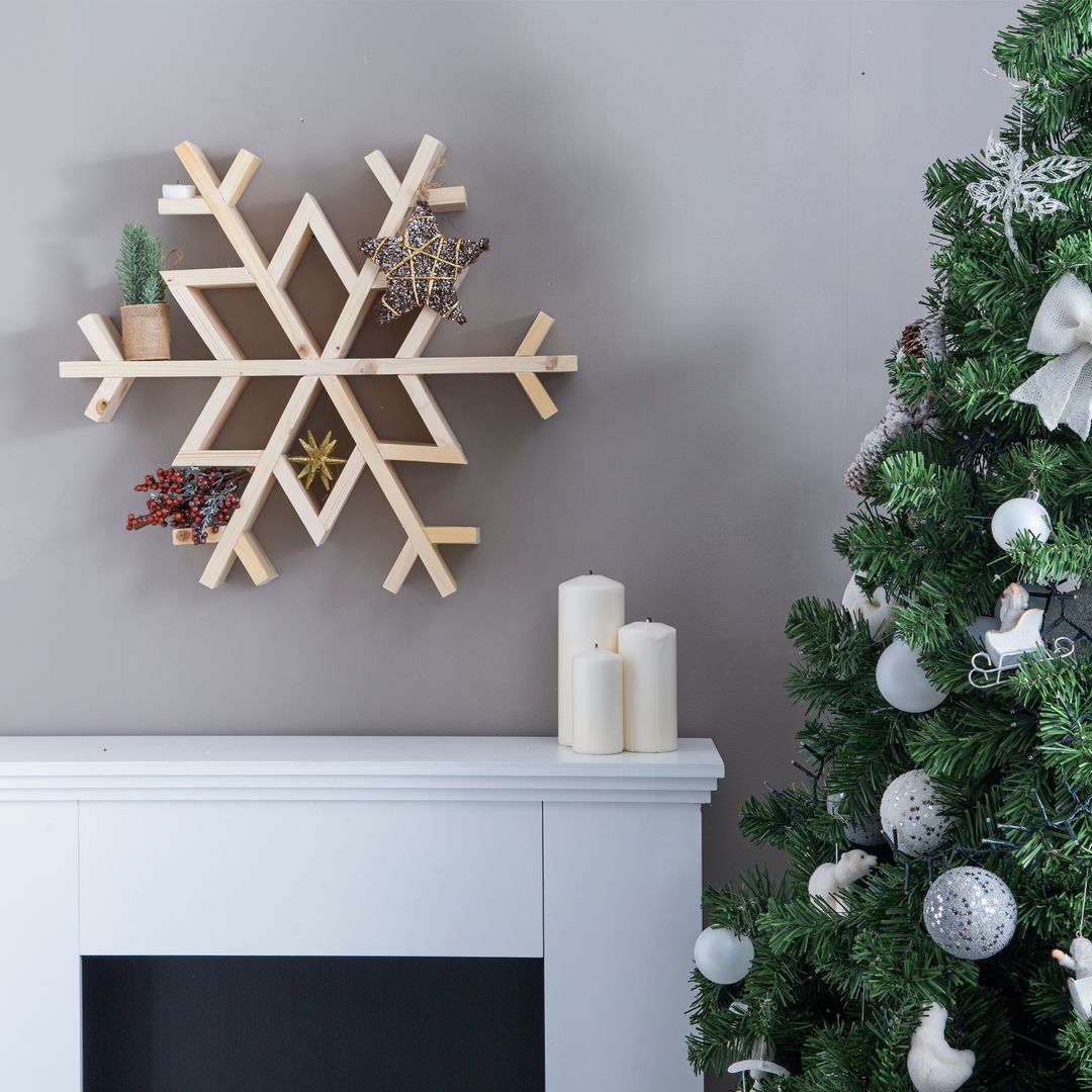 Imaginación al poder: crea tu propio adorno navideño de madera con forma de copo de nieve, paso a paso