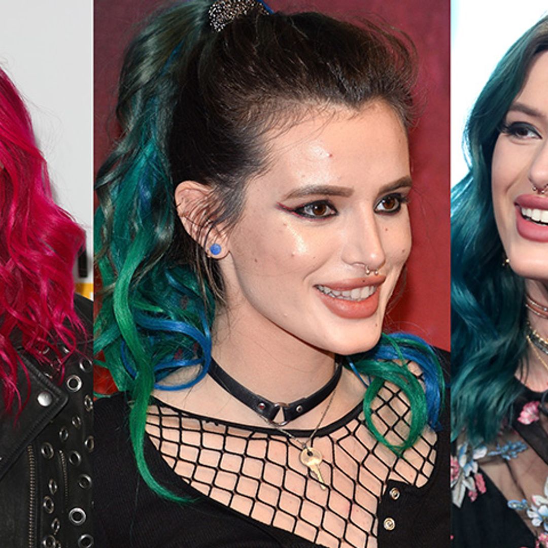 ¿Quieres un toque de color en tu melena?  Inspírate en los tonos fantasía de Bella Thorne