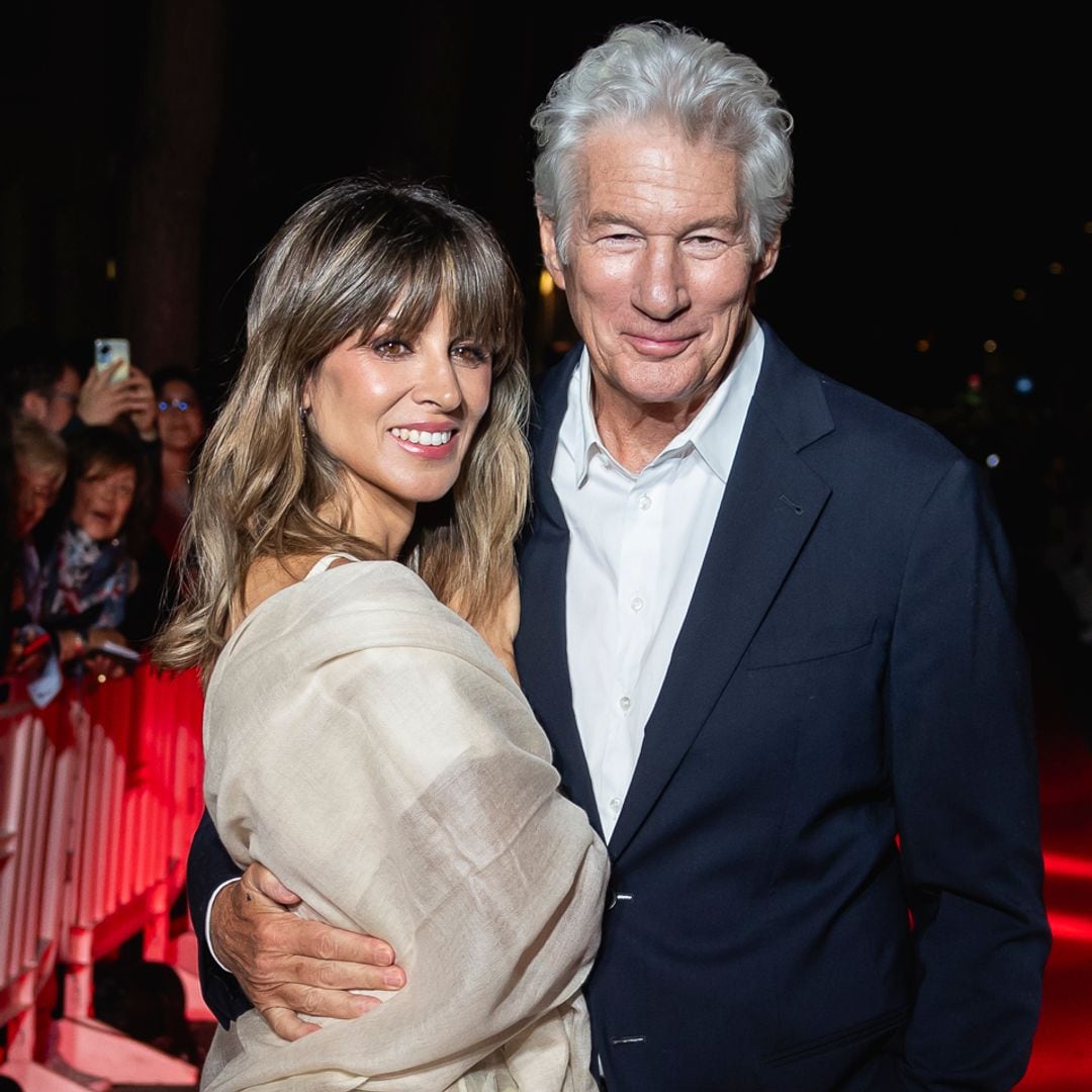 BARCELONA, SPAIN - APRIL 29: Alejandra Silva and Richard Gere attend the screening of the film 'Wisdom of Happiness' during BCN Film Festival at Cinemes Verdi on April 29, 2025 in Barcelona, Spain. (Photo by Xavi Torrent/Getty Images)