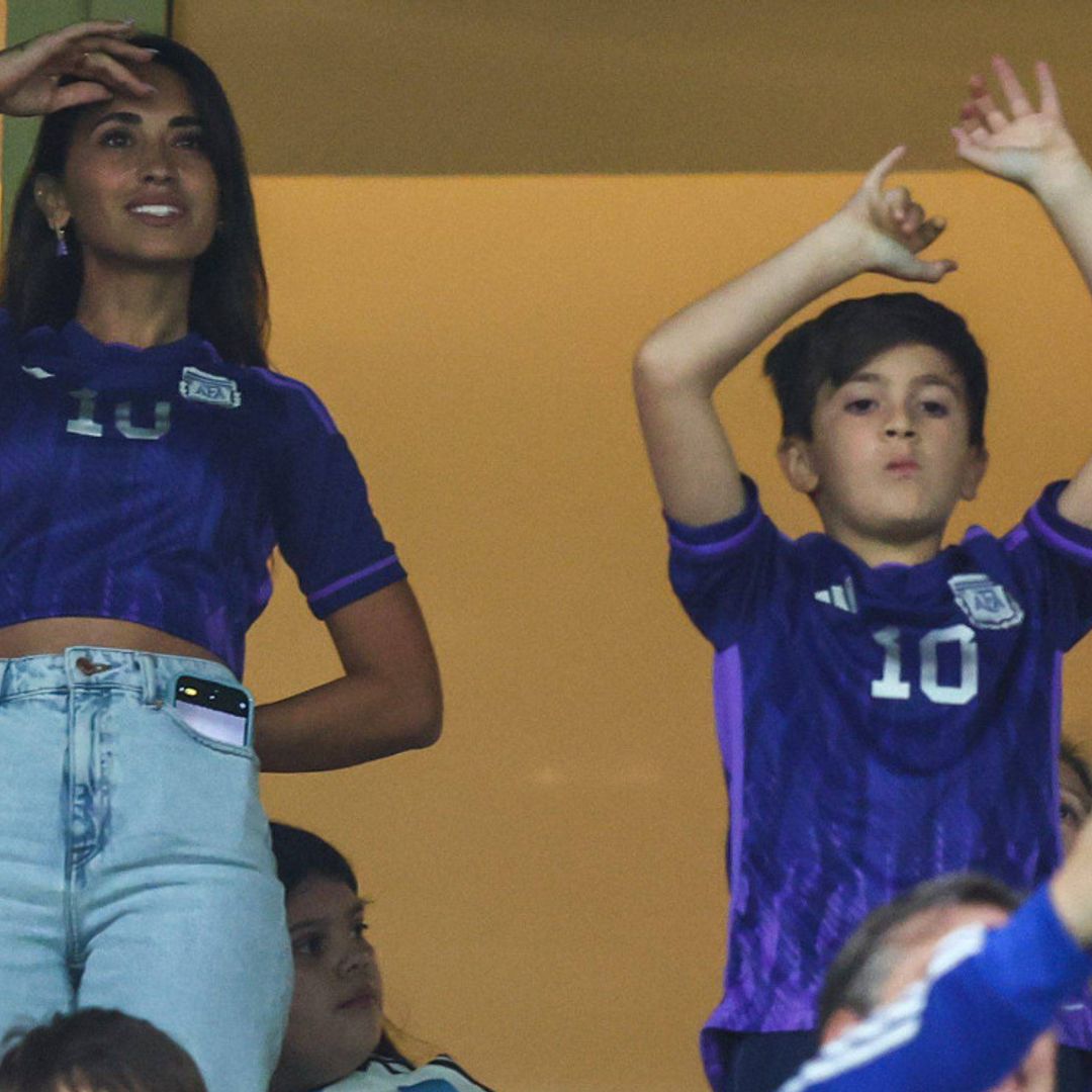 Antonela Rocuzzo y sus hijos viven con emoción el pase de Argentina a la final del mundial