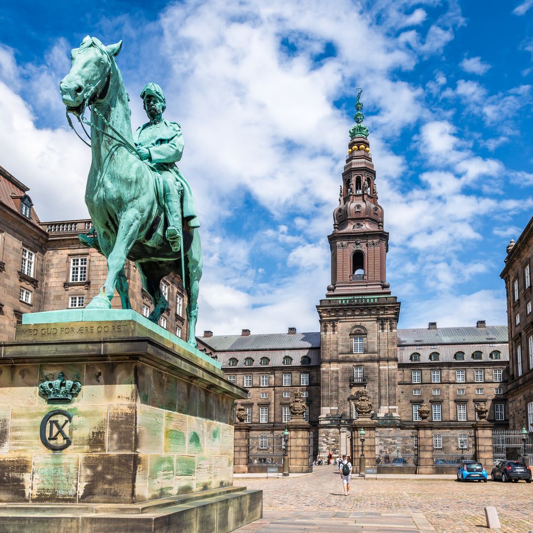 Patio del Palacio de Christiansborg, Copenhague, Dinamarca
