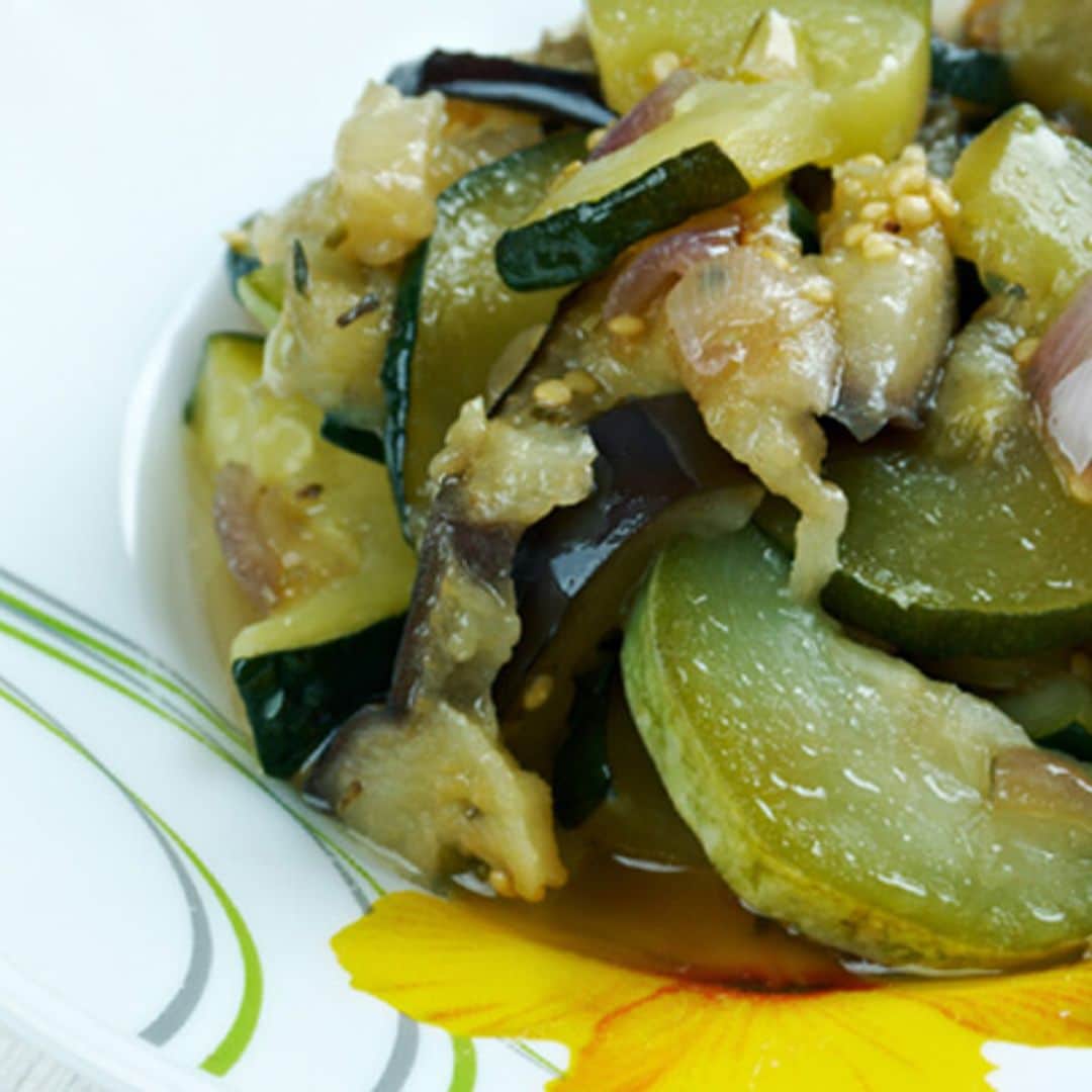 Berenjena y calabacín a la vinagreta