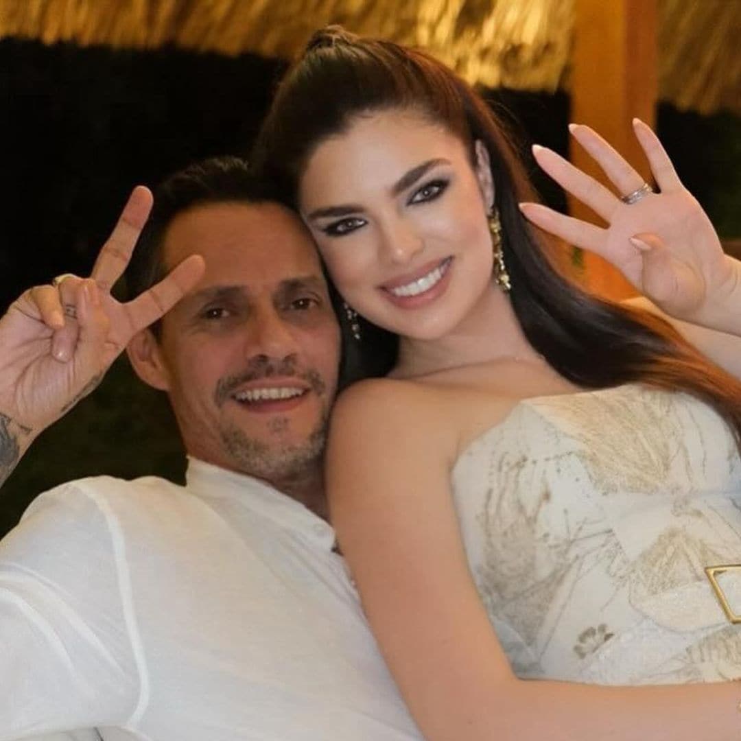 Marc Anthony y Nadia Ferreira derrochan amor y complicidad en el concierto de Rauw Alejandro