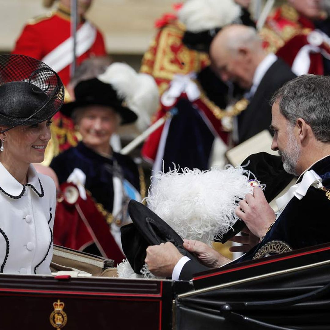 La gran sintonía entre los Reyes y los duques de Cambridge en el desfile de la Orden de la Jarretera