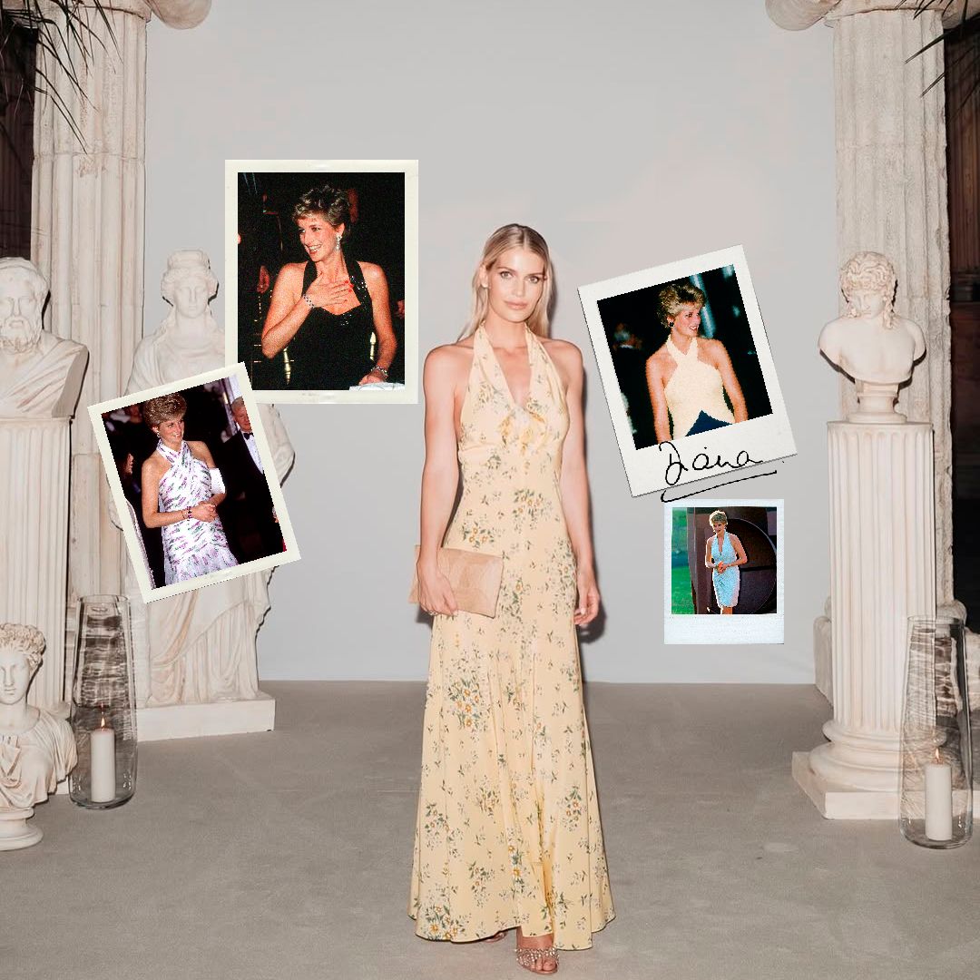 Kitty Spencer apuesta por un vestido con el escote favorito de Lady Di en los 90