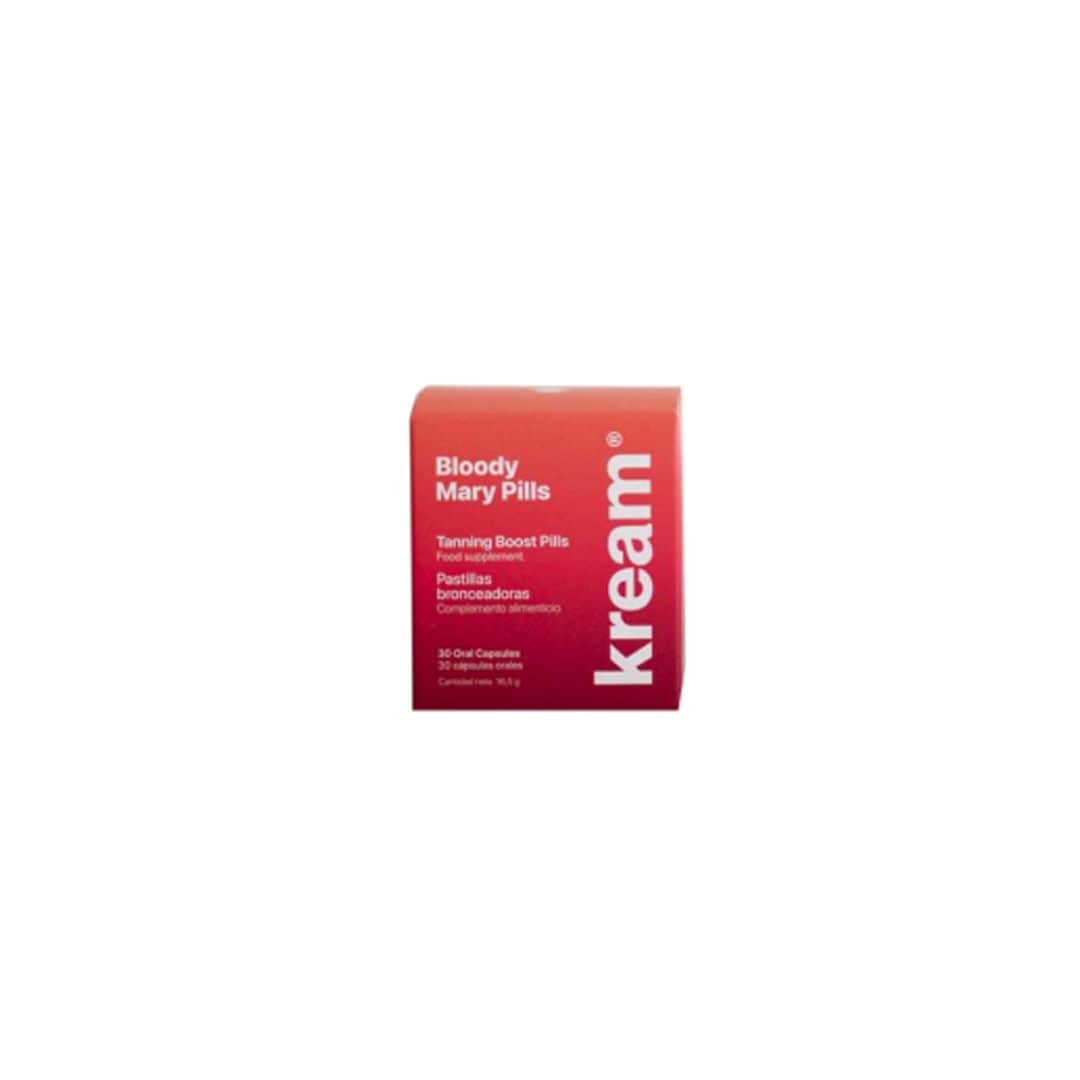 Bloody Mary Pills, de KREAM (29,95 euros); acelerador del bronceado a través de pastillas a base de licopeno, extracto de tomate, calaguala y vitaminas A, C, D vegana y E, para aportar un extra de antioxidantes, estimular la producción de melanina, proteger frente a los radicales libres y reforzar la piel.