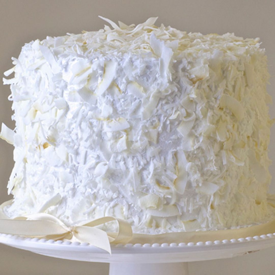 Tarta de chocolate blanco con almíbar de Pedro Ximénez