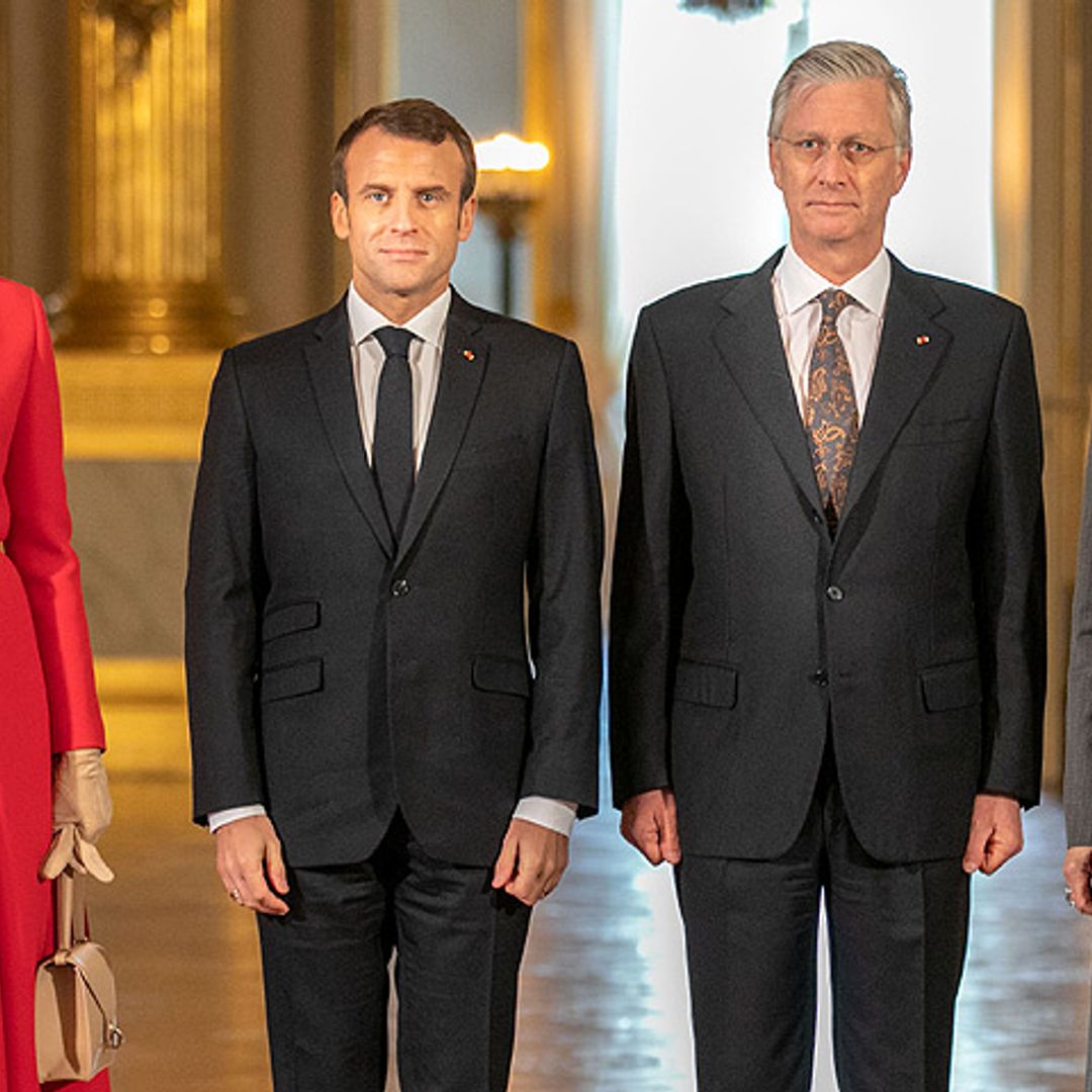 Felipe y Matilde de Bélgica reciben a los Macron en Bruselas con todos los honores