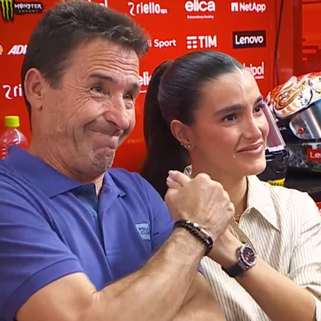 El emocionante vídeo de Gemma Pinto viendo ganar a Marc Márquez junto al padre del piloto