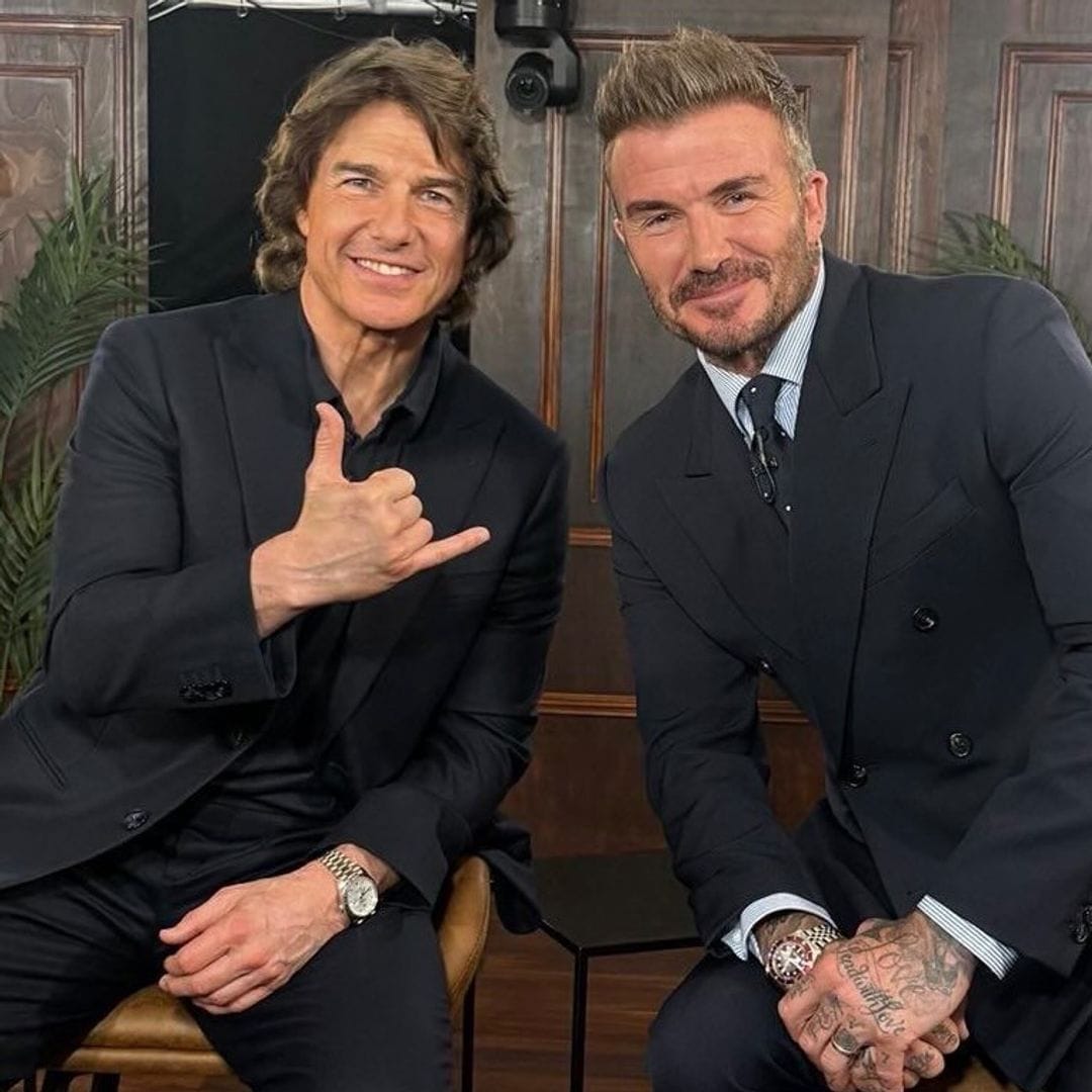 Tom Cruise, David Beckham y Tom Brady, juntos en la gran final de la Champions League