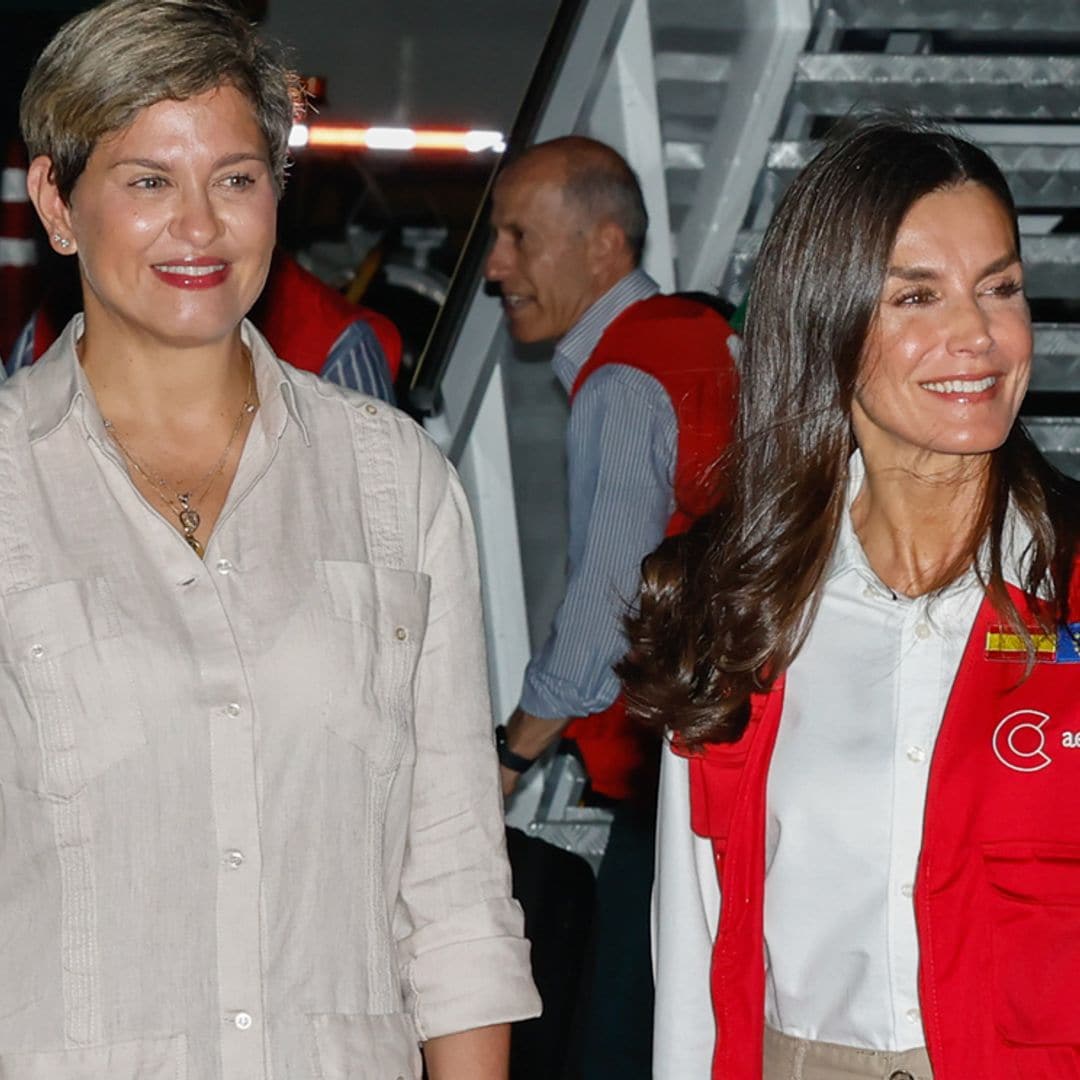 La reina Letizia aterriza en Colombia y es recibida con gran cariño por la primera dama