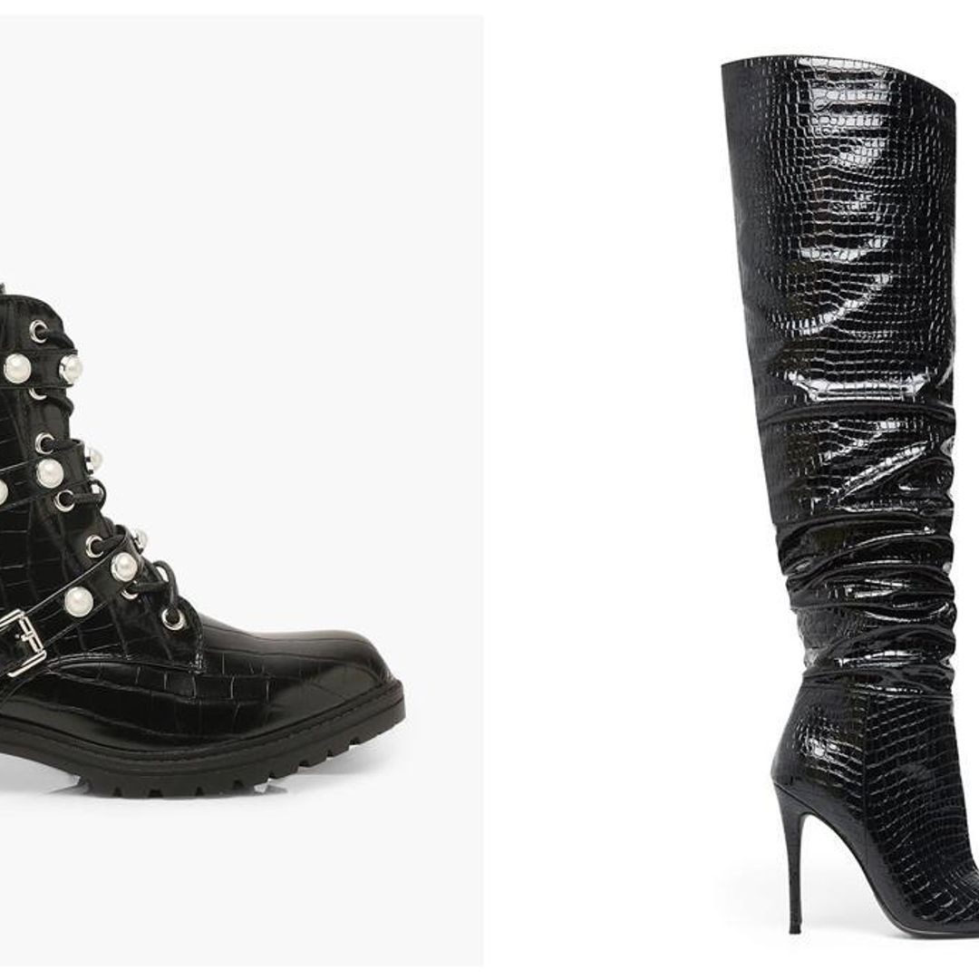 11 botas ‘croc effect’ que podrás combinar con todo