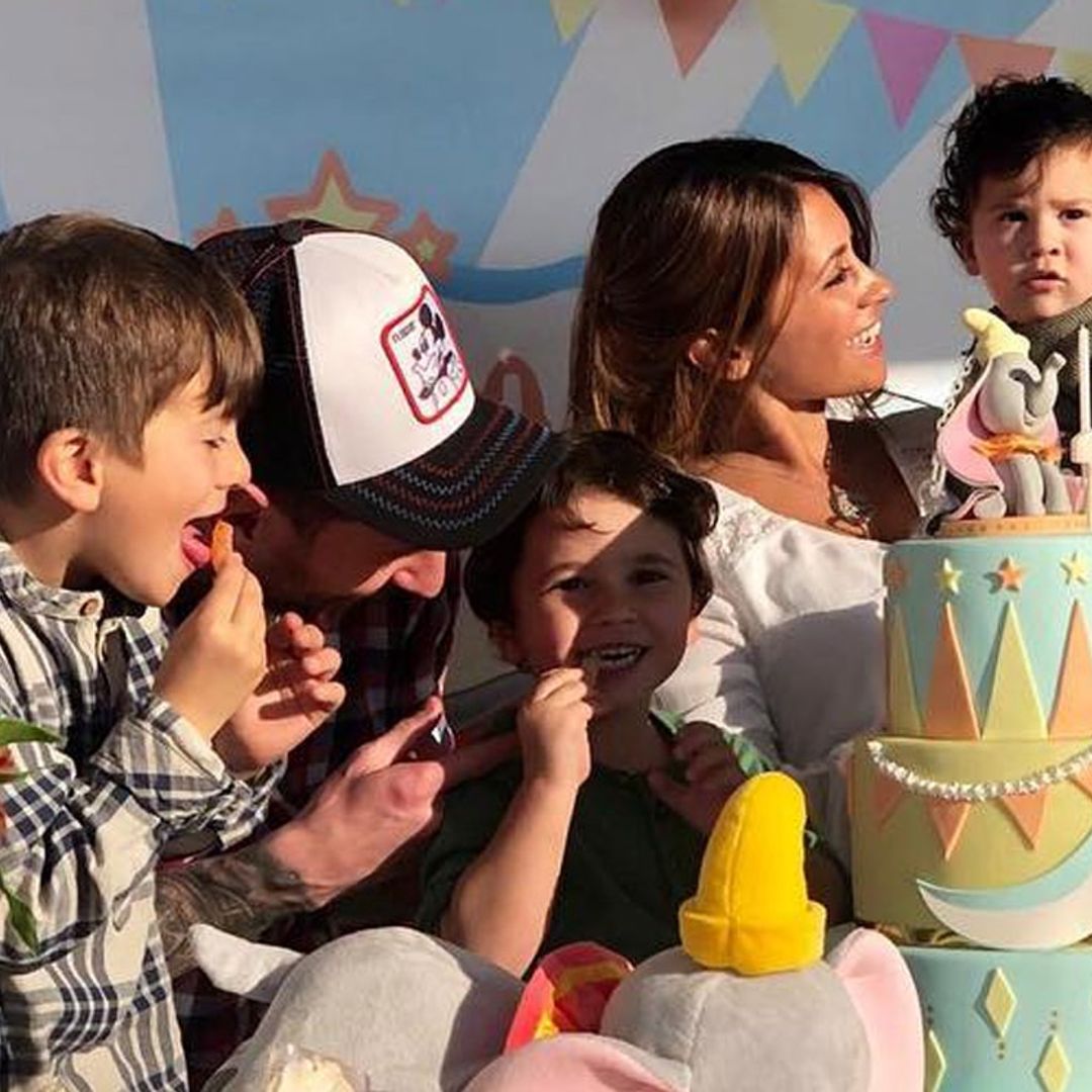 Con muchos globos y una gran tarta de Dumbo: así fue el cumpleaños de Ciro, el hijo pequeño de Leo Messi y Antonela Roccuzzo