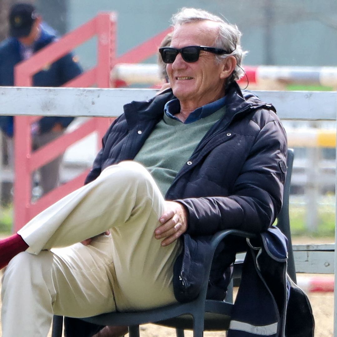 Luis Astolfi viendo competir a su gran amiga la infanta Elena 