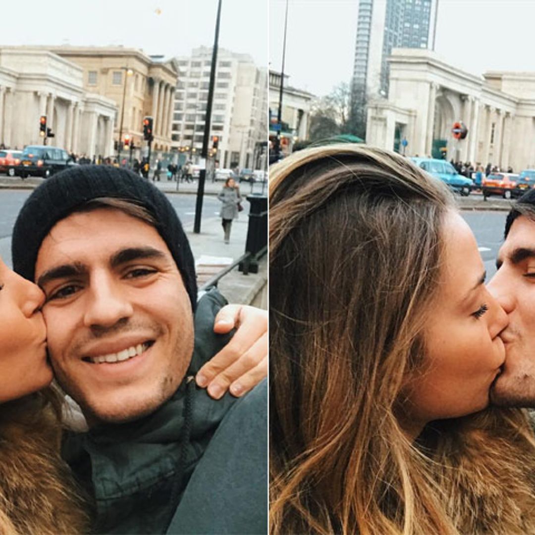 EN VÍDEO: ¡Besos y más besos! El romántico y viajero reencuentro de Álvaro Morata y Alice Campello