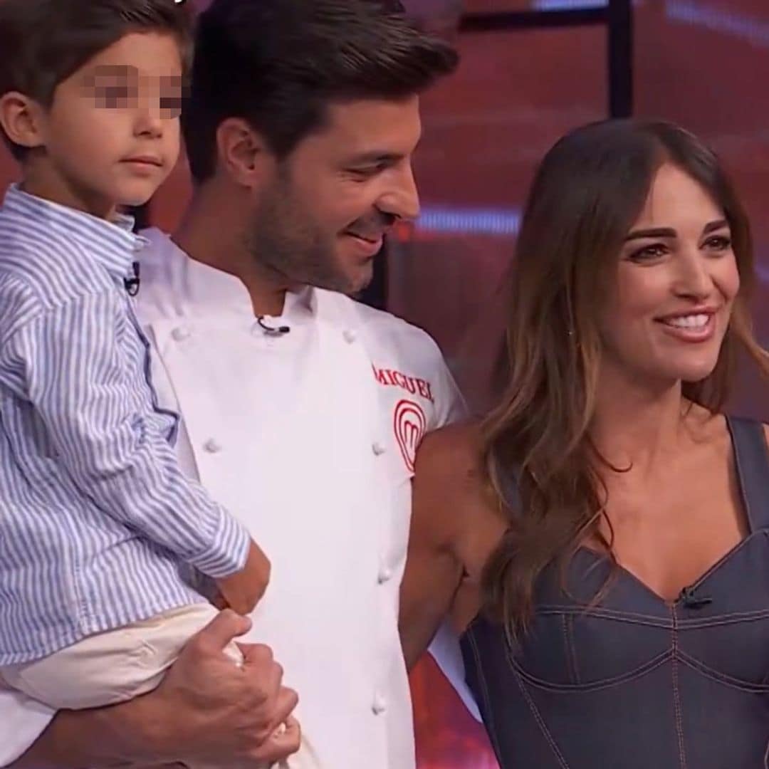 Miguel Torres y Paula Echevarría juntos por primera vez en un plató de televisión con su hijo Miki