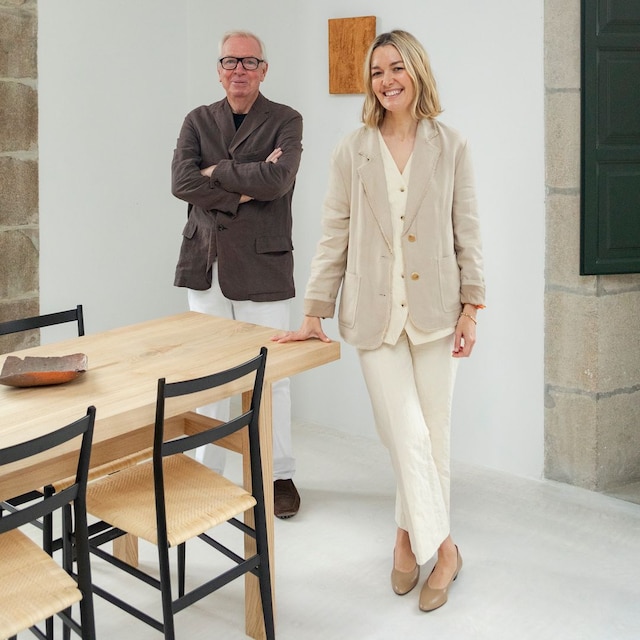 Marta Ortega Pérez y David Chipperfield en Casa RIA