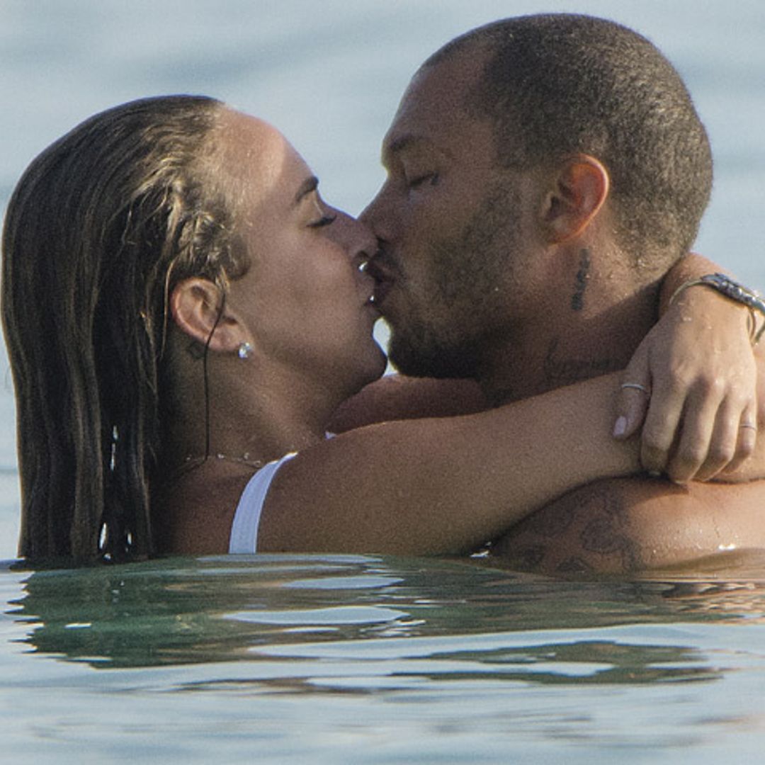 Besos, chapuzones, piruetas... Chloe Green y Jeremy Meeks suben la temperatura en el Caribe