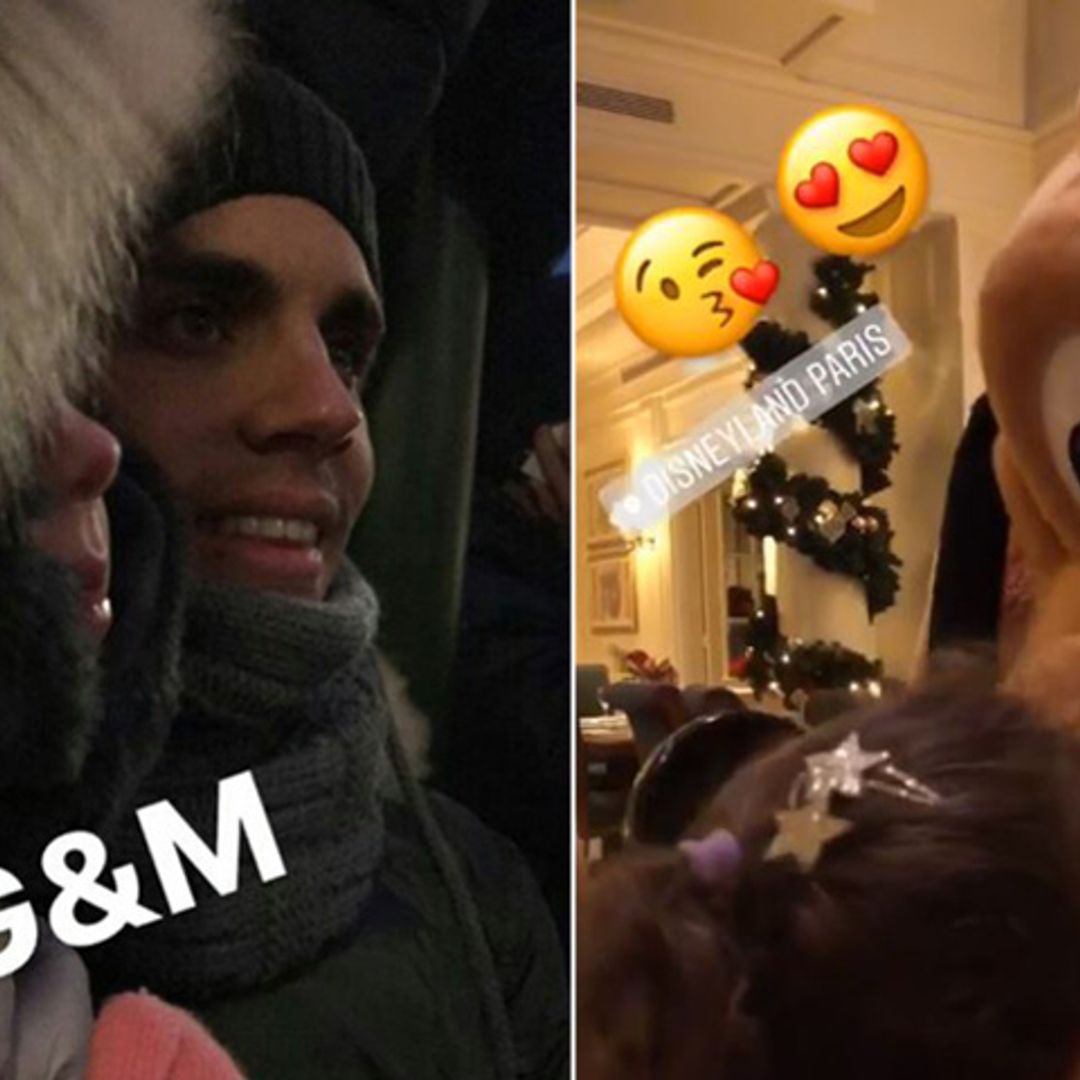 Melissa Jiménez y Marc Bartra celebran su embarazo con su hija en Disneyland París