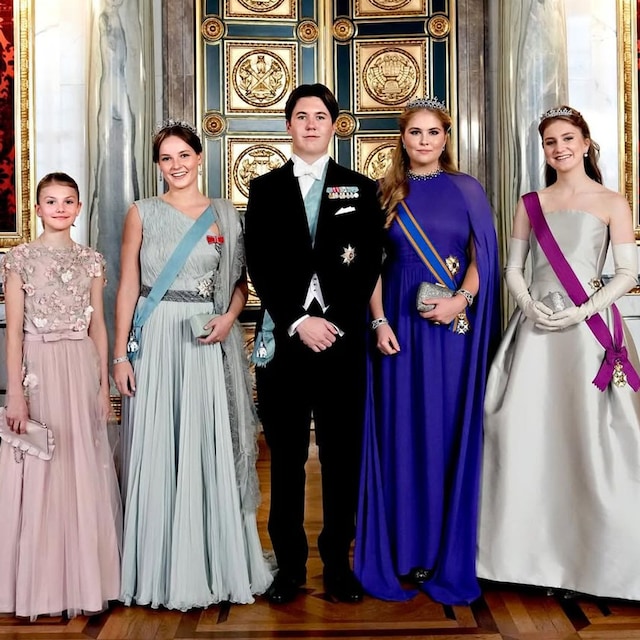 Posado de algunas princesas con Christian de Dinamarca en su cumpleaños