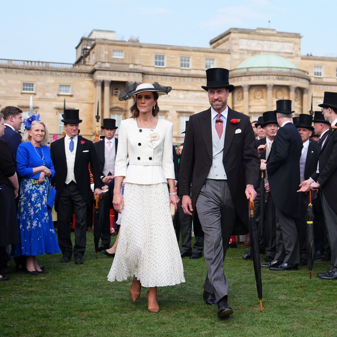 El Príncipe Guillero y Kate Middleton durante la Garden Party, en el Palacio de Buckingham, Londres