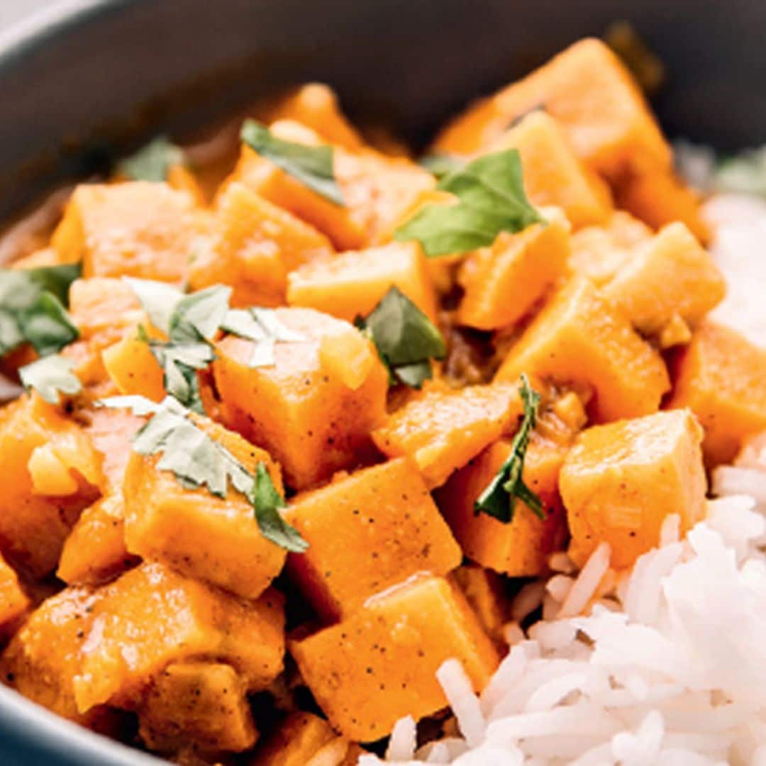 Curry de zanahoria con arroz