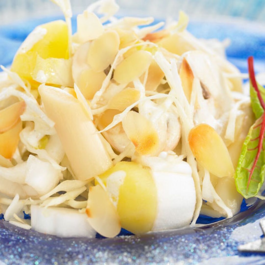 Ensalada de espárragos, patata y champiñón