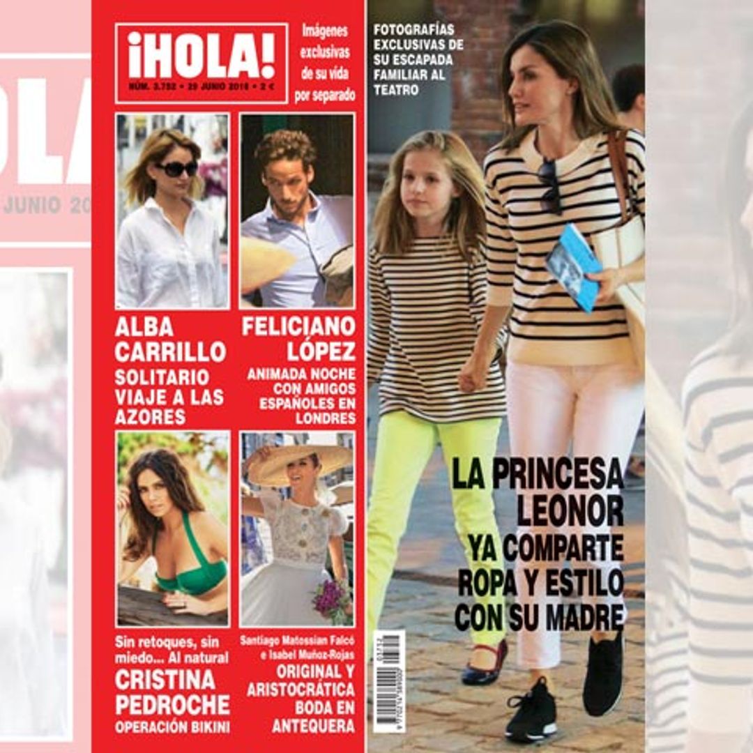 La princesa Leonor sigue, a sus diez años, los pasos de su madre, la reina Letizia