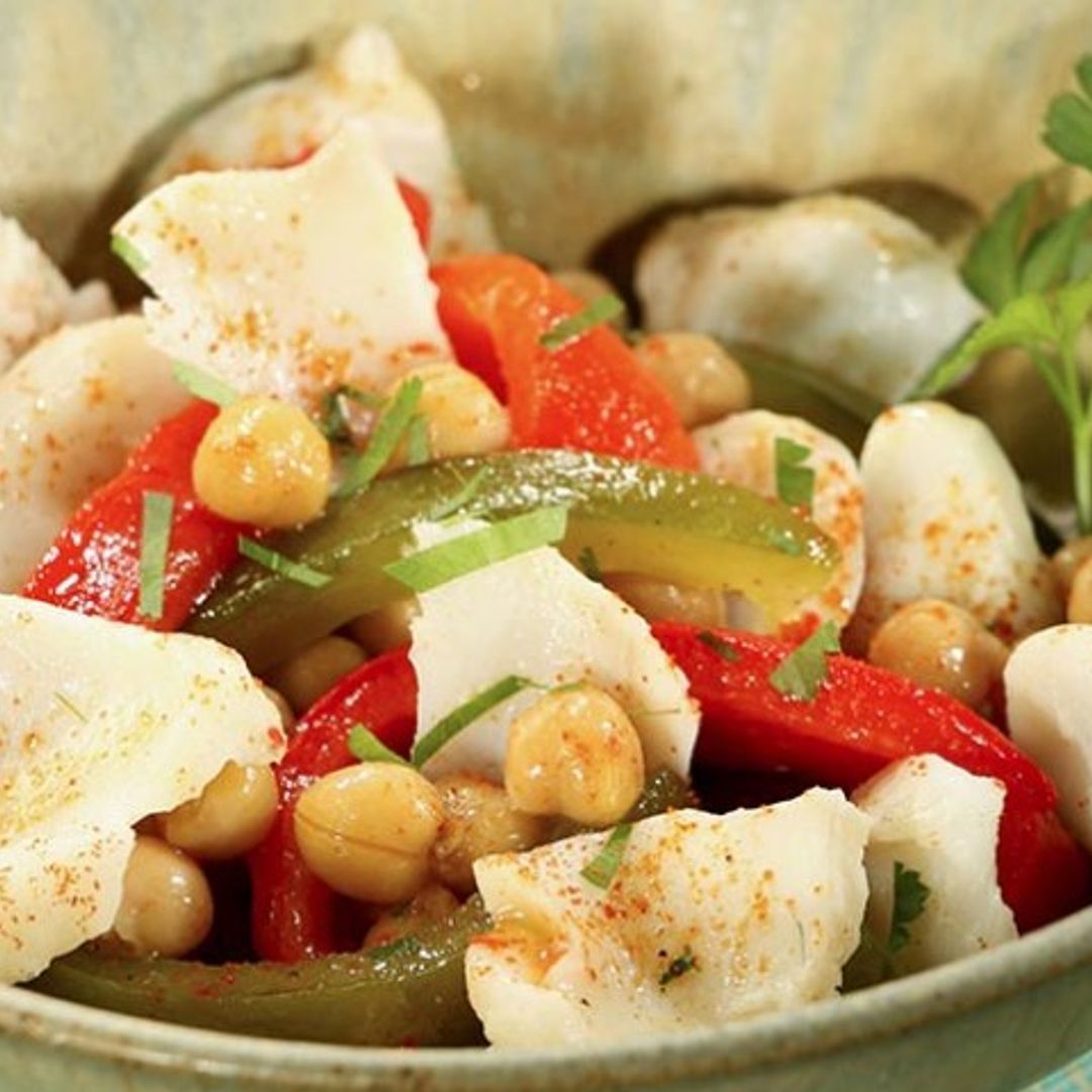 Ensalada de garbanzos y bacalao