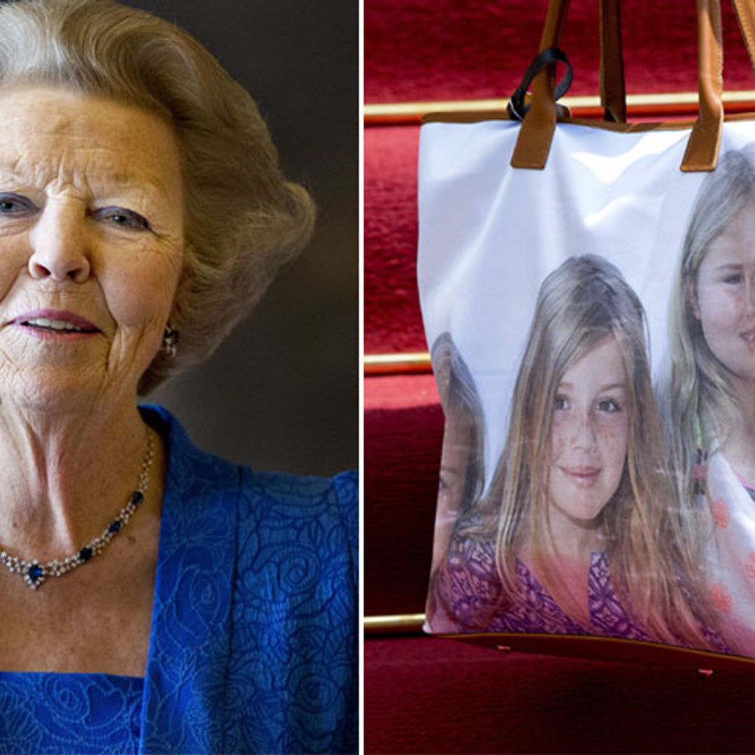 Beatriz de Holanda lleva a sus nietas en el bolso igual que la reina Sofía