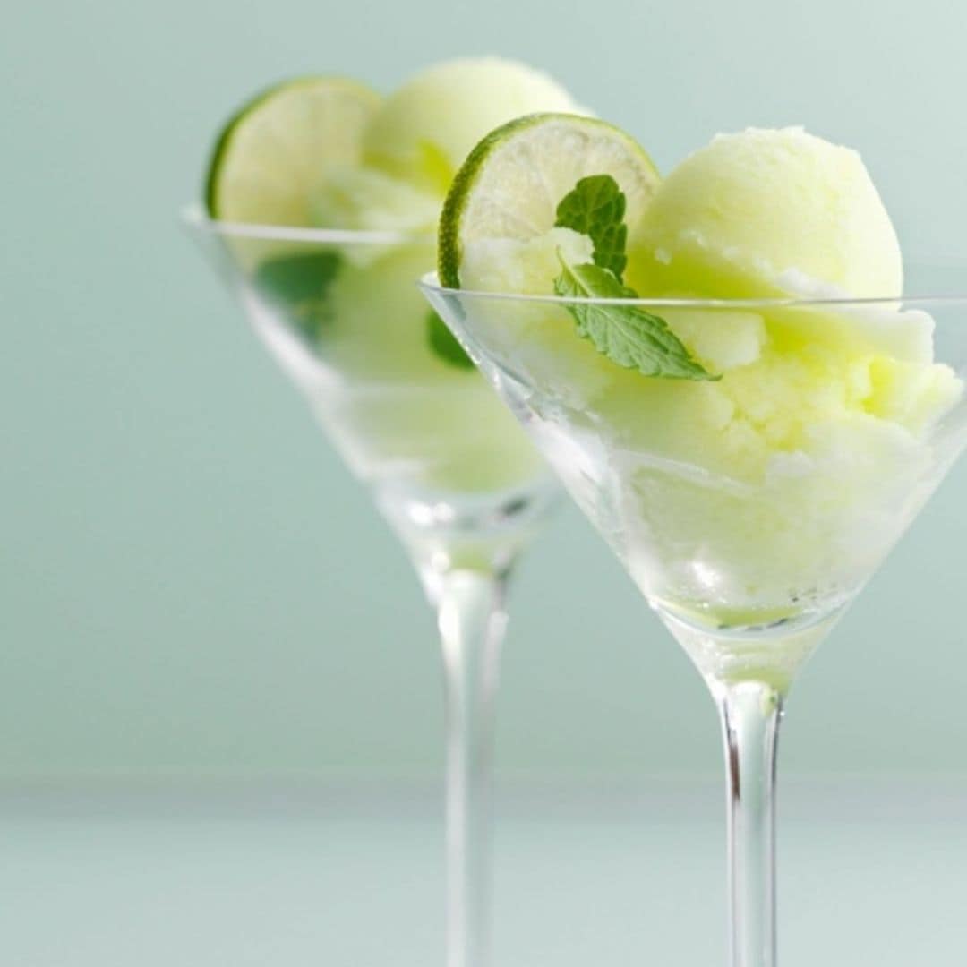 Sorbete de lima y menta