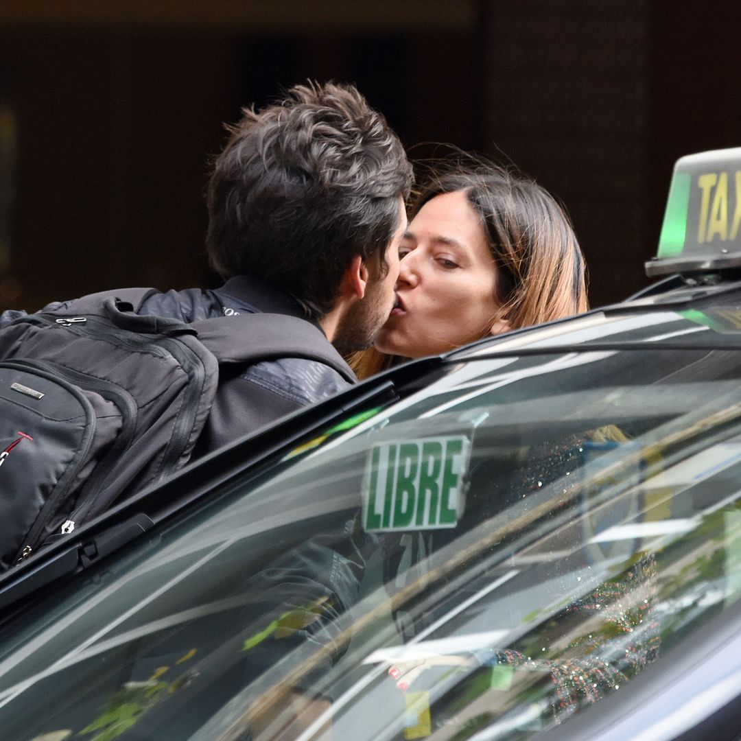 La presentadora Nuria Marín con su novio, el guionista Juanlu de Paolis, en Barcelona. 08/10/2016