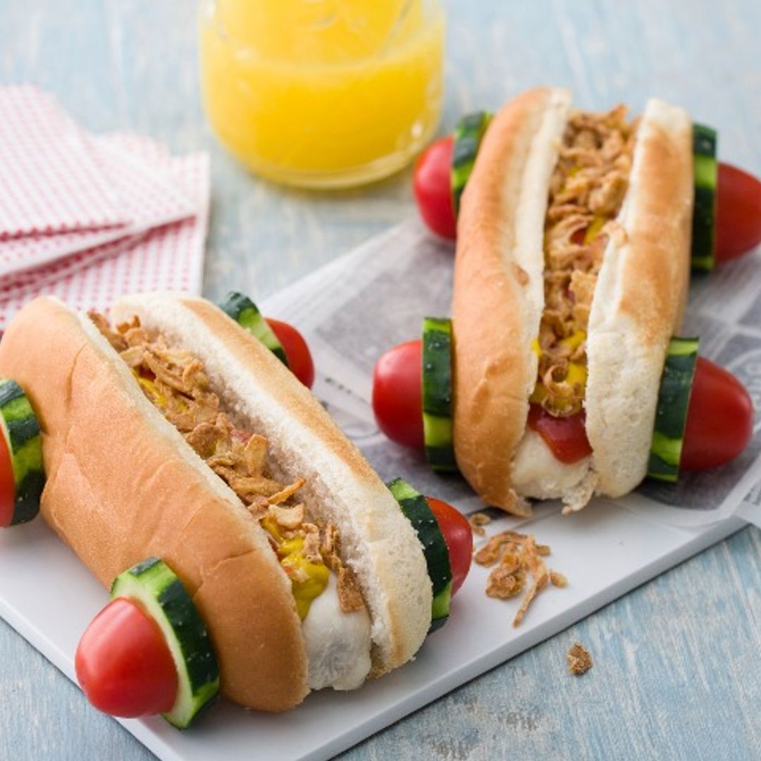 Perritos de pollo con jamón y queso