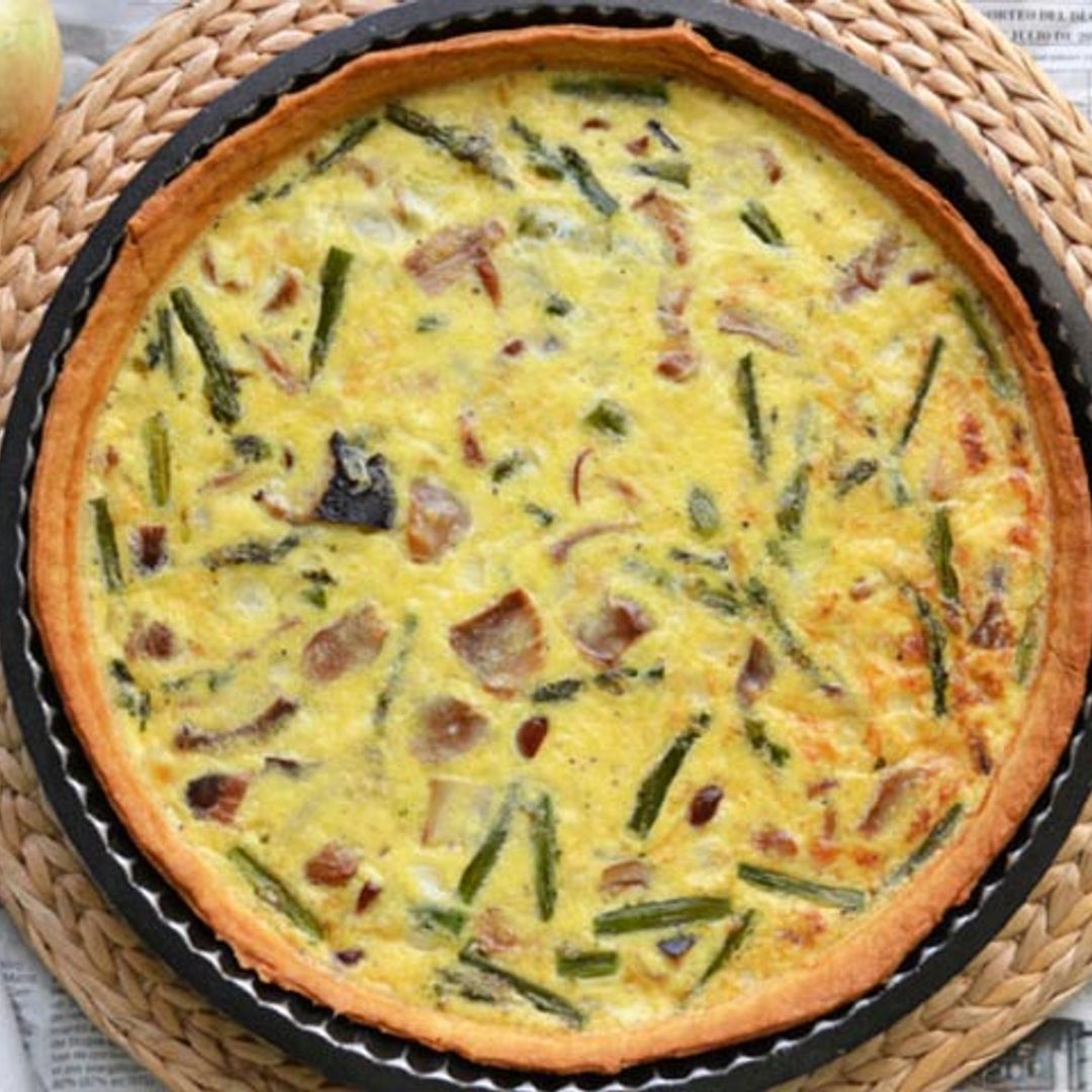Quiche de setas y espárragos