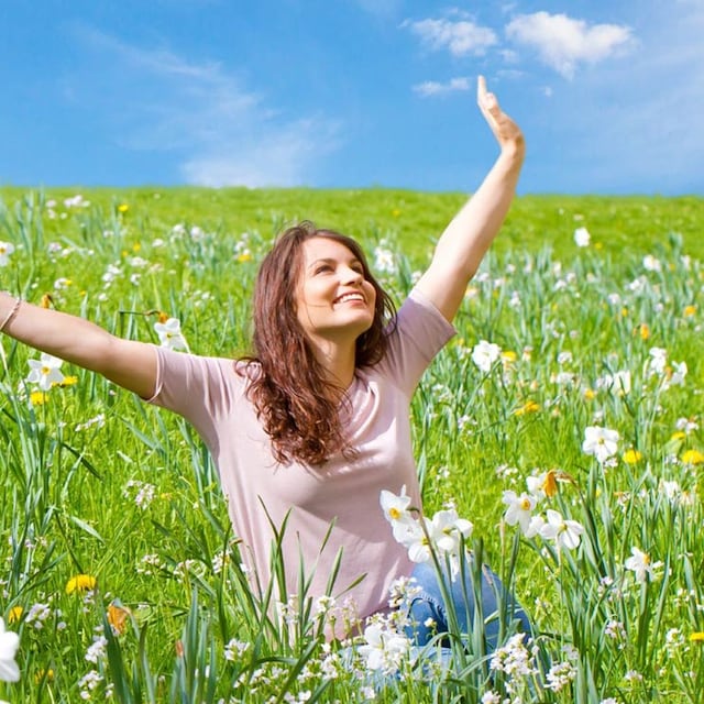 mujer feliz