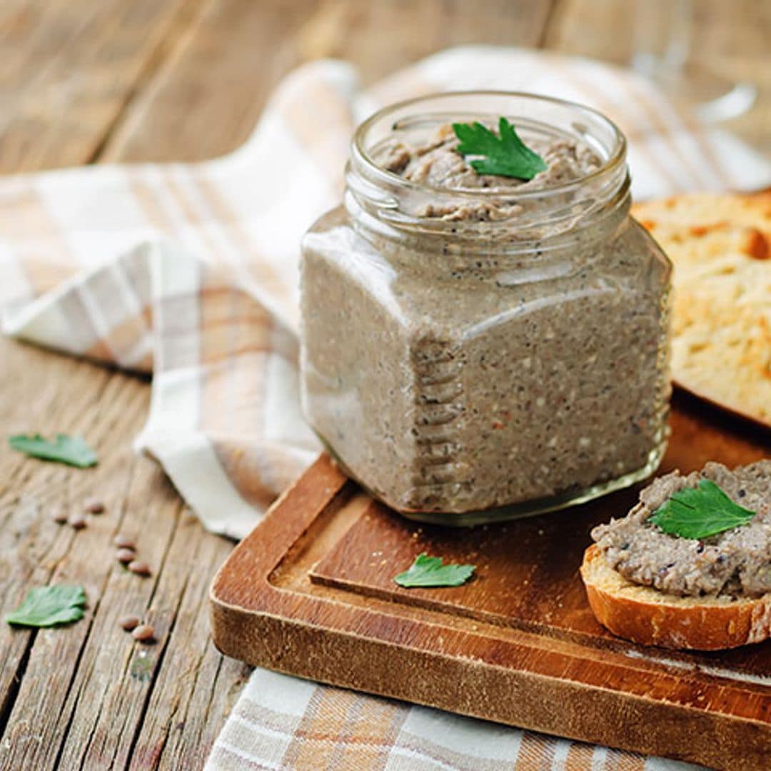 Paté de lentejas y gurumelos