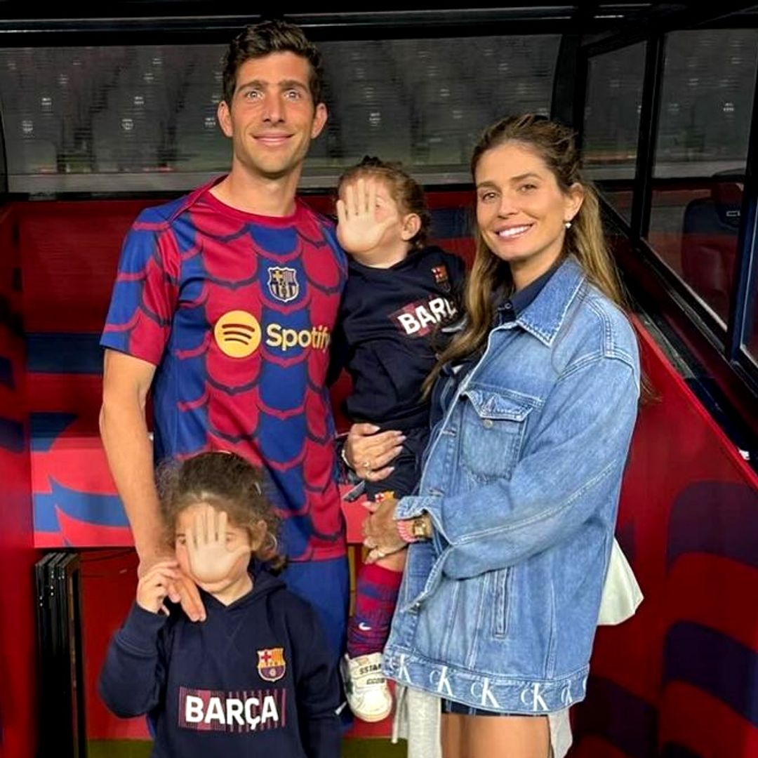 Sergi Roberto y Coral Simanovich dan la bienvenida a sus gemelos