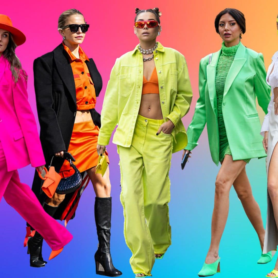 Aprende a llevar los colores neón, la tendencia con la que no necesitarás iluminador