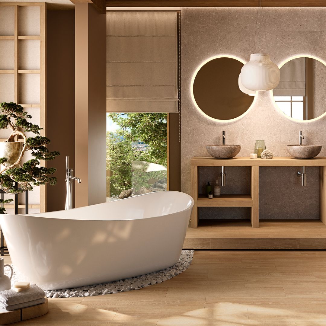 Los baños japoneses arrasarán en 2026: así es la tendencia que combina serenidad y confort